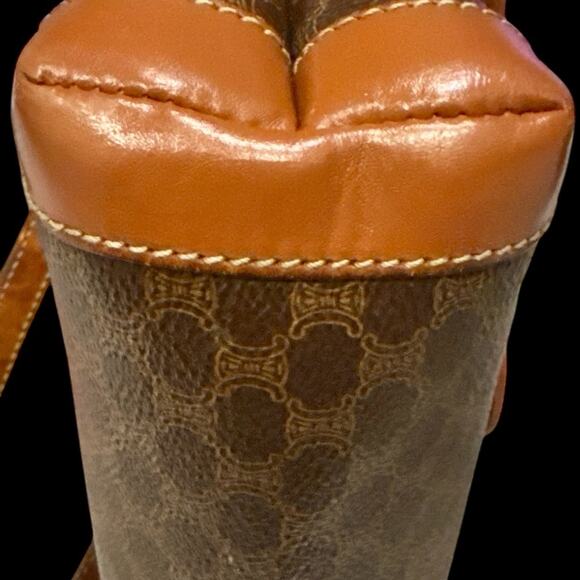 Celine Brown and Tan Leather Messenger Bag - Picture 4 of 12